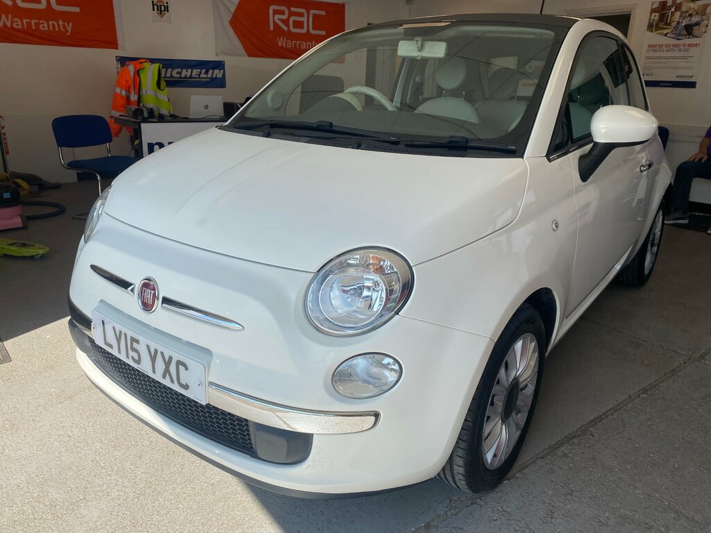 Fiat 500 1.2 Lounge Hatchback Euro 6 Ss White #2