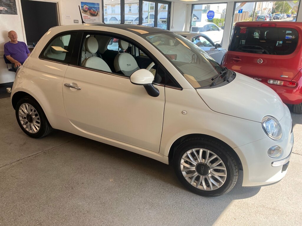 Fiat 500 1.2 Lounge Hatchback Euro 6 Ss White #5