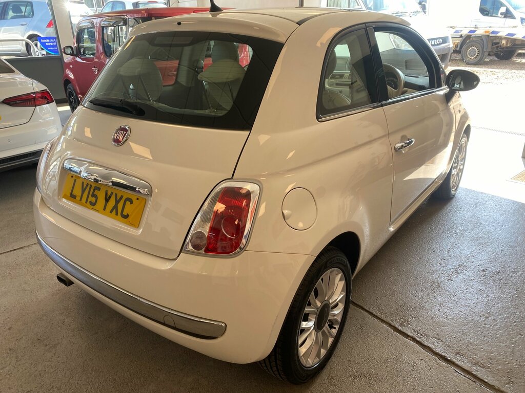 Fiat 500 1.2 Lounge Hatchback Euro 6 Ss White #3