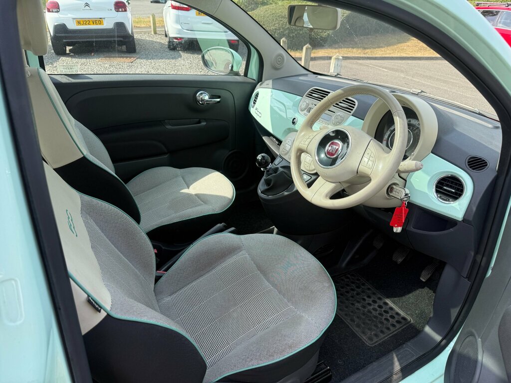 Fiat 500 1.2 Lounge Hatchback Euro 6 Ss Green #6