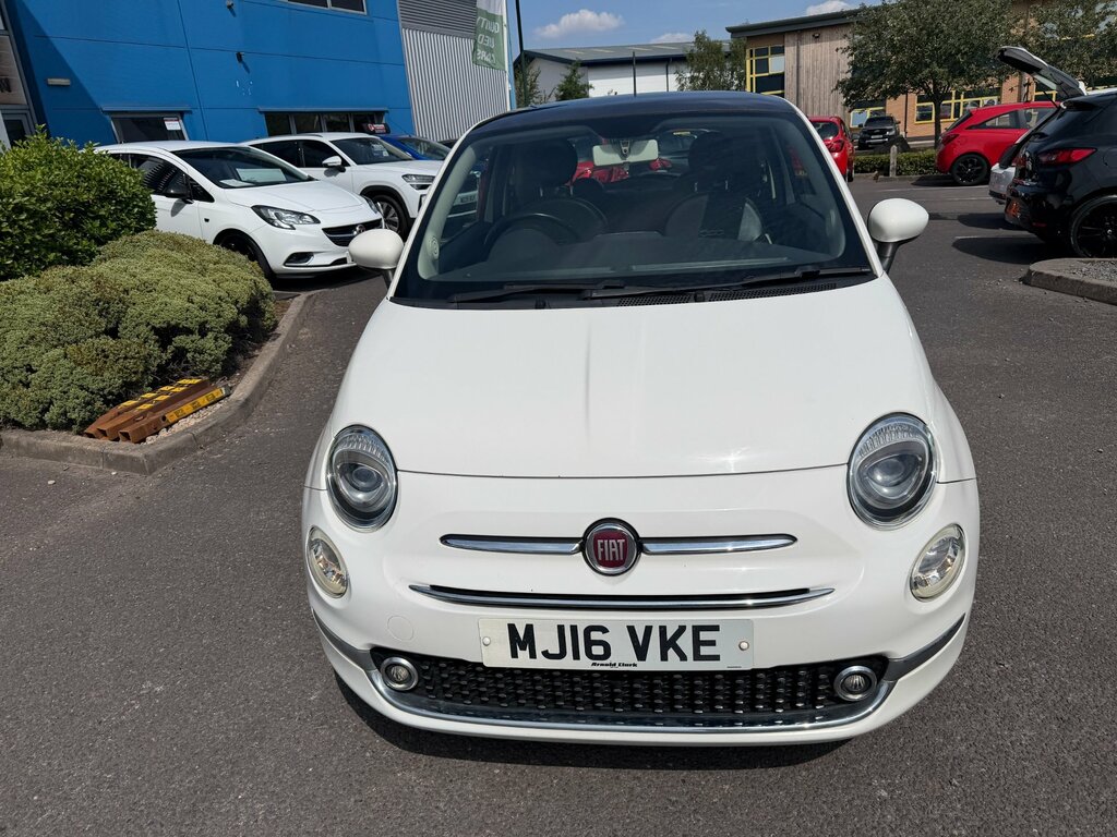 Fiat 500 1.2 Lounge Hatchback Euro 6 Ss White #2