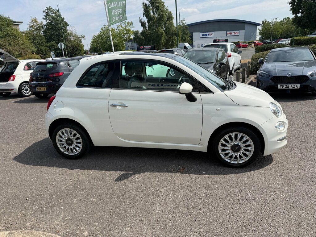 Fiat 500 1.2 Lounge Hatchback Euro 6 Ss White #3
