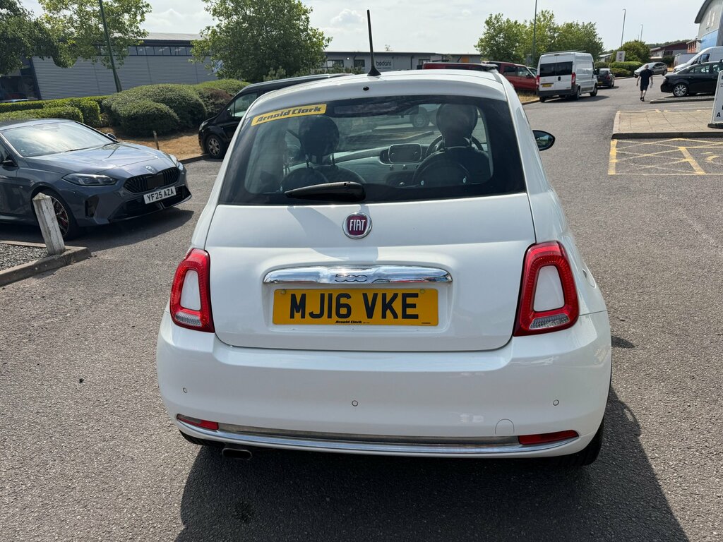 Fiat 500 1.2 Lounge Hatchback Euro 6 Ss White #5
