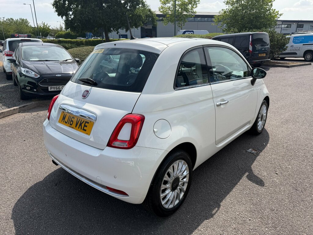 Fiat 500 1.2 Lounge Hatchback Euro 6 Ss White #4