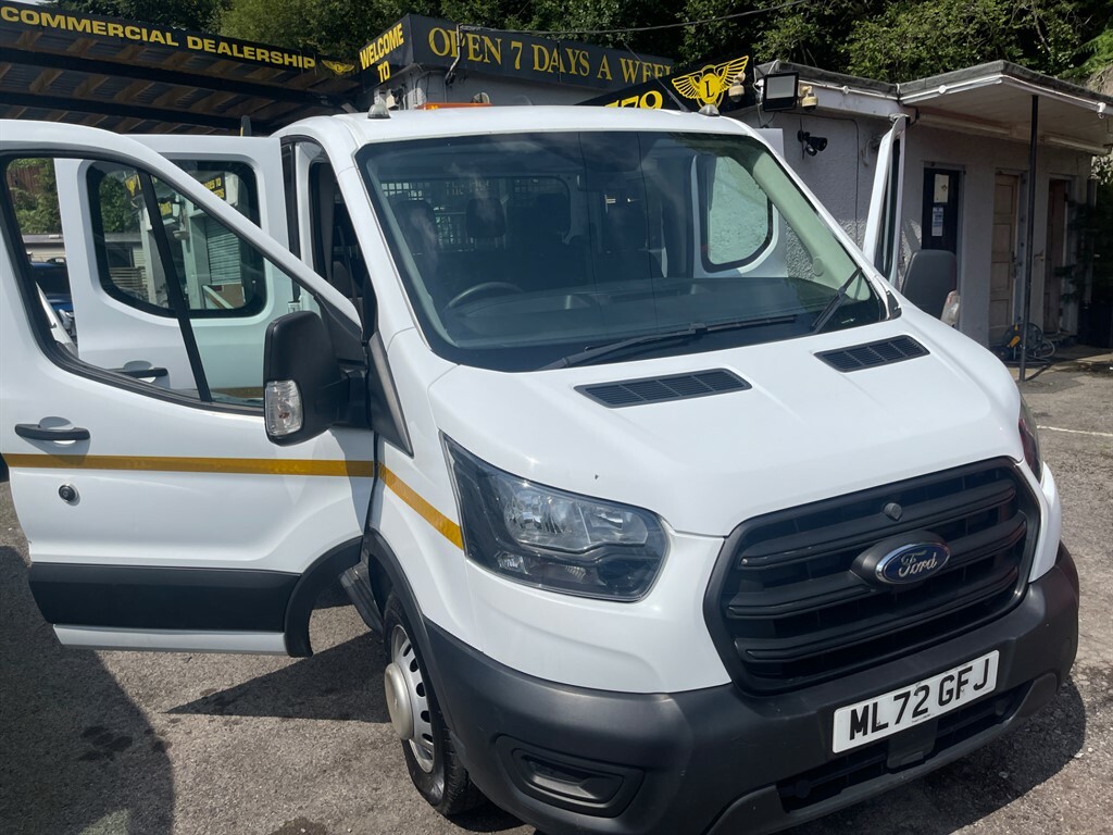 Ford Transit Custom 350 Leader 7 Seater Crew-cab Tipper ML72GFJ White #5