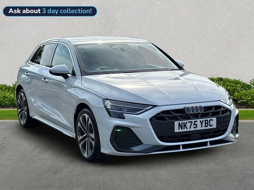 Audi A3 1.5 Tfsi 150 S Line Tech Pack NK75YBC White