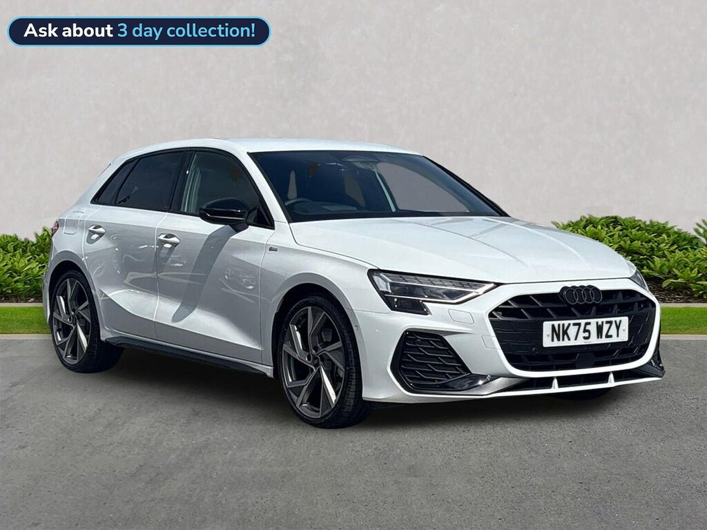 Audi A3 1.5 Tfsi 150 Black Ed S Tronic Tech Pack White