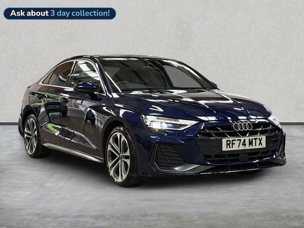Audi A3 1.5 Tfsi 35 S Line Saloon S Tronic Euro Blue