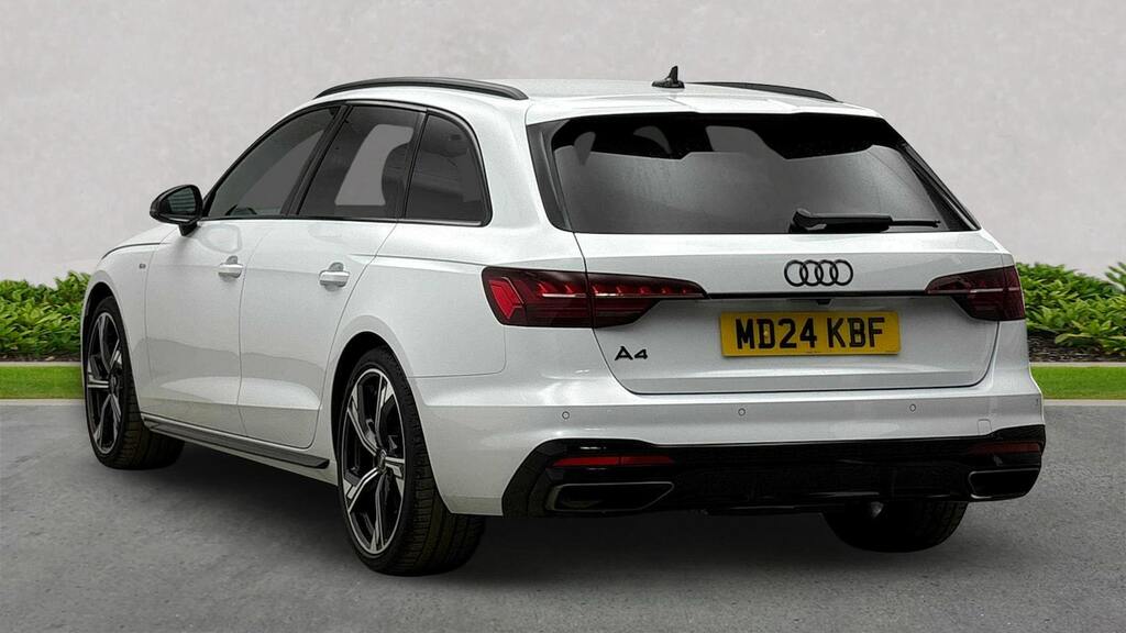 Audi A4 2.0 Tfsi 40 Black Edition Estate S Tron MD24KBF White #2