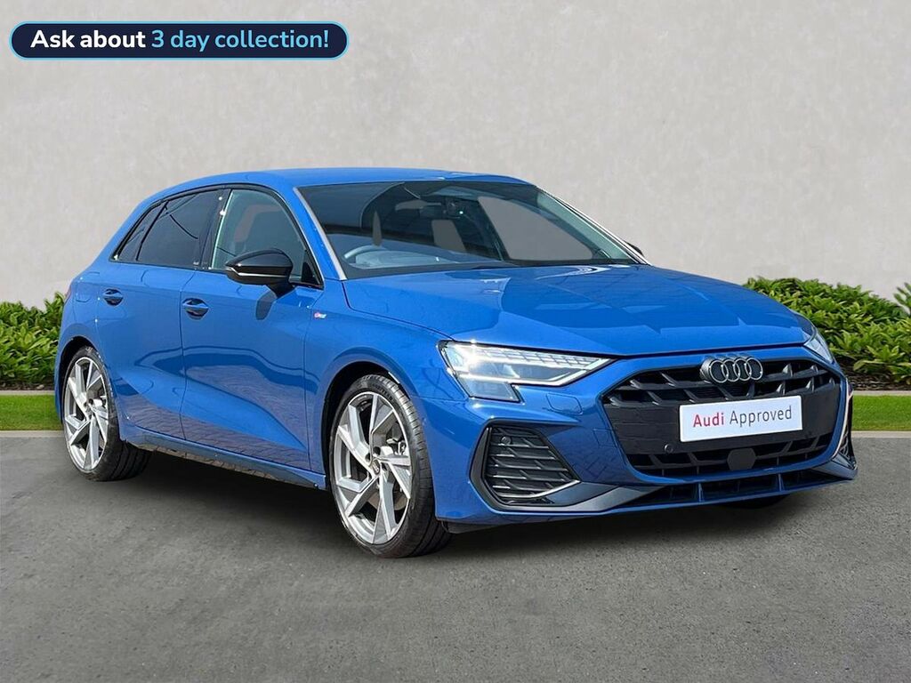 Audi A3 1.5 Tfsi 150 Black Ed S Tronic Tech Pack SG26WEO Blue