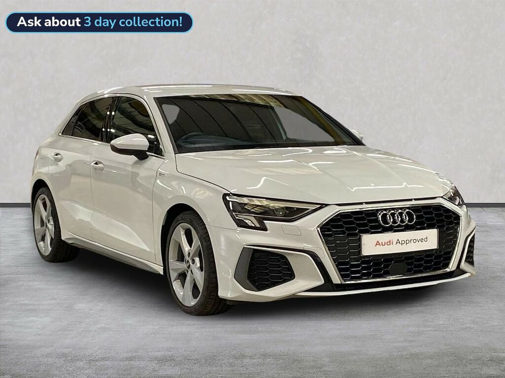 Audi A3 1.0 Tfsi 30 S Line Sportback S Tronic E White