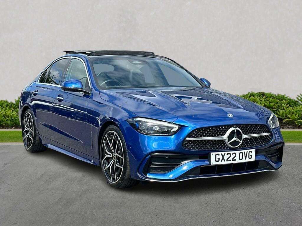 Mercedes-Benz C Class C300 Amg Line Premium Plus 9G-tronic Blue #2