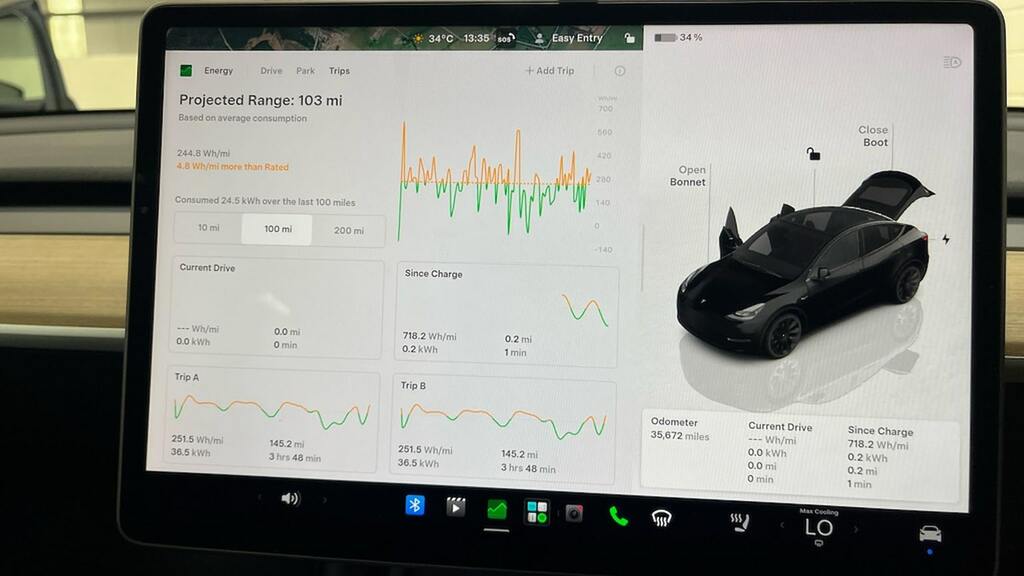 Tesla Model Y Rwd 19Alloys, Pan Roof, Black Lthr, Sat Black #12