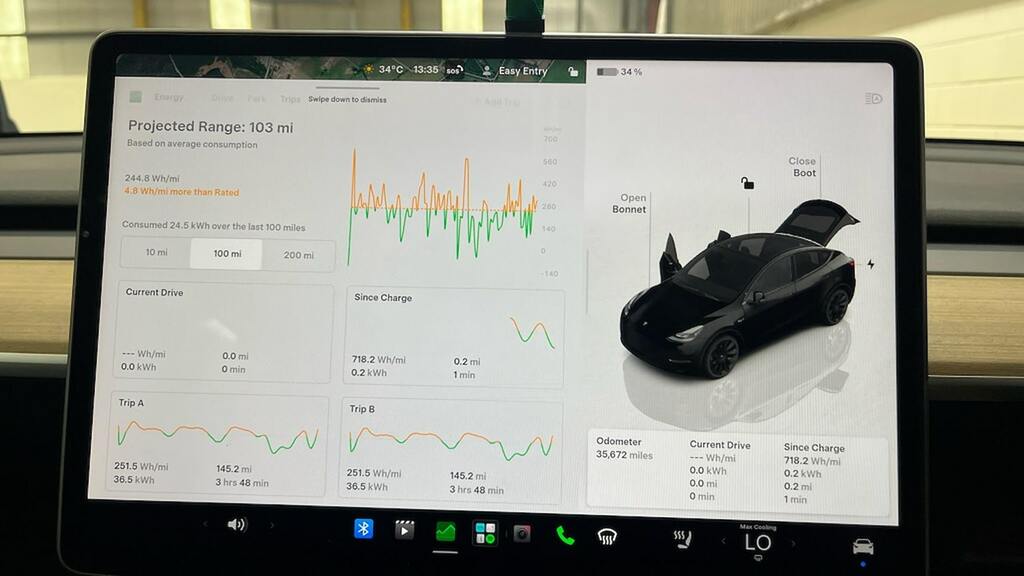 Tesla Model Y Rwd 19Alloys, Pan Roof, Black Lthr, Sat Black #13