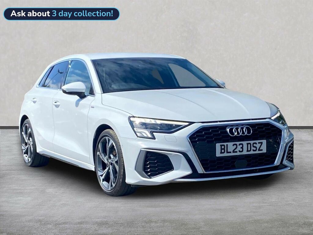 Audi A3 1.0 Tfsi 30 S Line Sportback S Tronic E BL23DSZ White