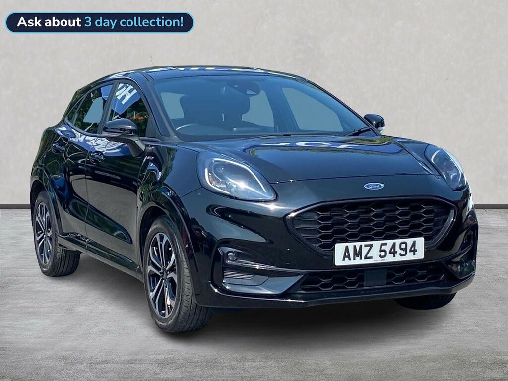 Ford Puma 1.0T Ecoboost Mhev St-line Suv Hybrid M AMZ5494 Black