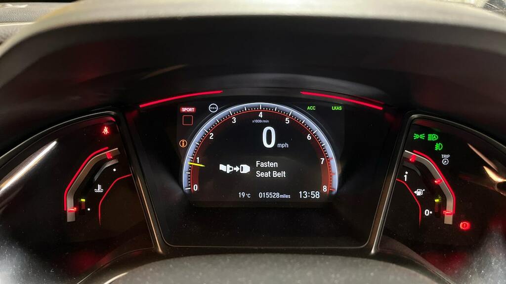 Honda Civic 1.5 Vtec Turbo Sport Cvt Euro 6 Ss Black #12