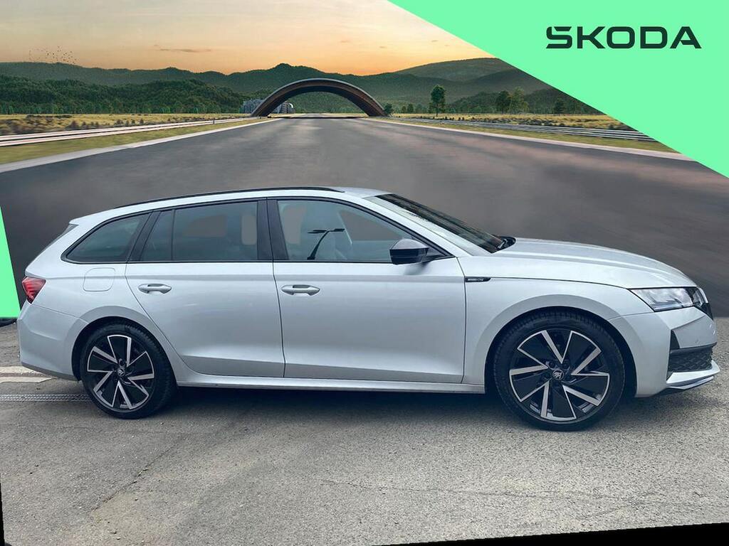 Skoda Octavia 1.5 Tsi E-tec Mhev Act Sportline Estate EK25YPA Silver #3