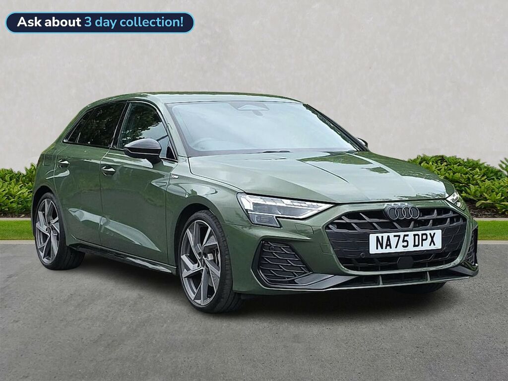 Audi A3 1.5 Tfsi Black Edition Sportback S Tron Green
