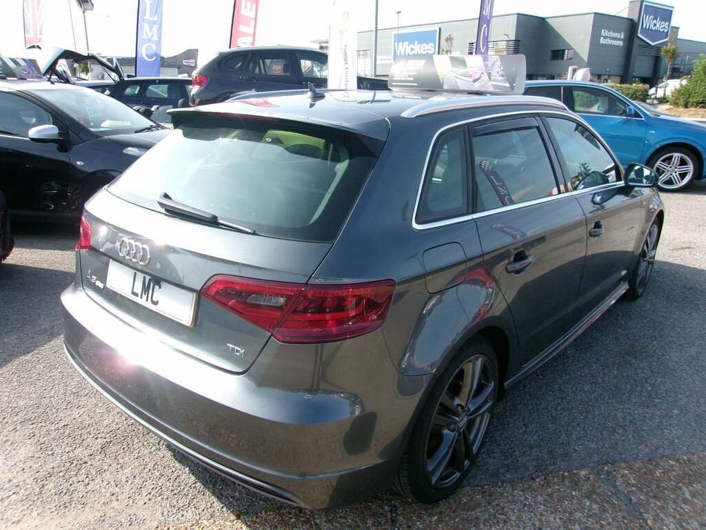 Audi A3 2.0 Tdi S Line Sportback Ss BG14UYO Grey #6