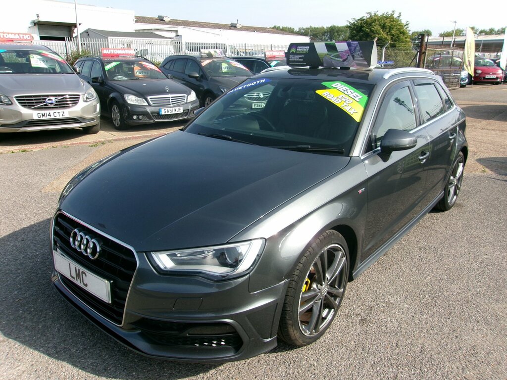 Audi A3 2.0 Tdi S Line Sportback Ss BG14UYO Grey #3