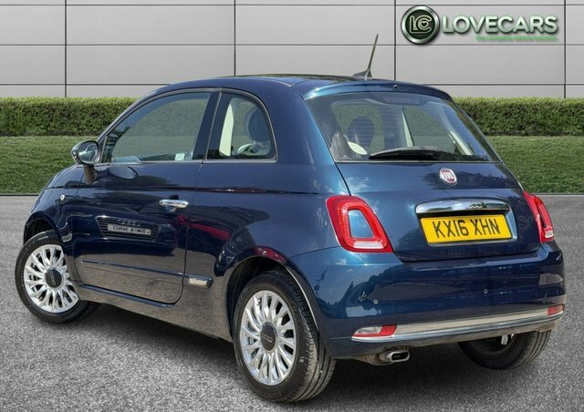 Fiat 500 Lounge Hatchback KX16XHN Blue #2