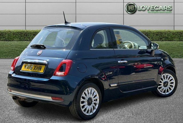 Fiat 500 Lounge Hatchback KX16XHN Blue #4