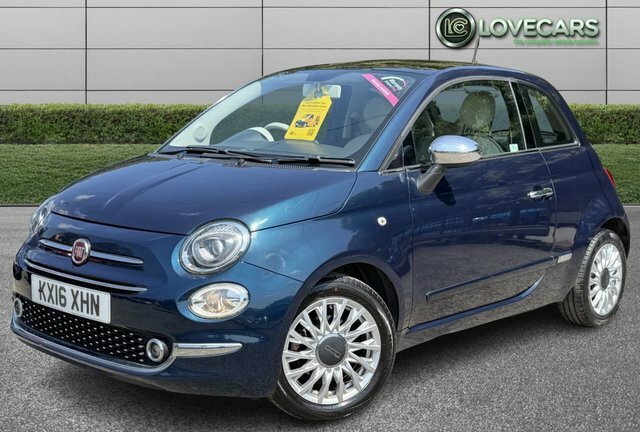 Fiat 500 Lounge Hatchback KX16XHN Blue #3