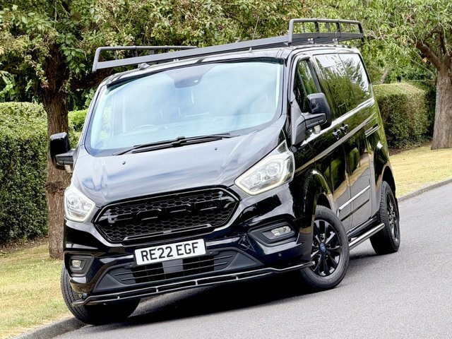 Ford Transit Custom 2.0 300 Ecoblue Limited Crew Van Double Cab Di RE22EGF Black #3