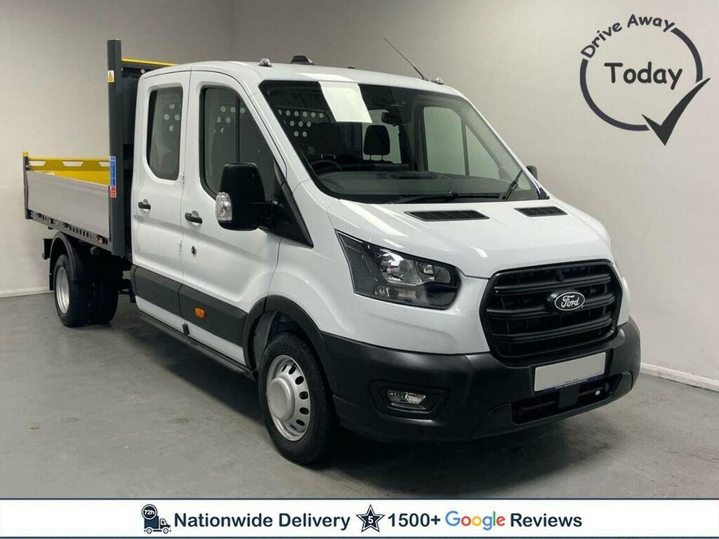 Ford Transit Custom 2.0 350 Ecoblue Leader Chassis Double Cab Dies White
