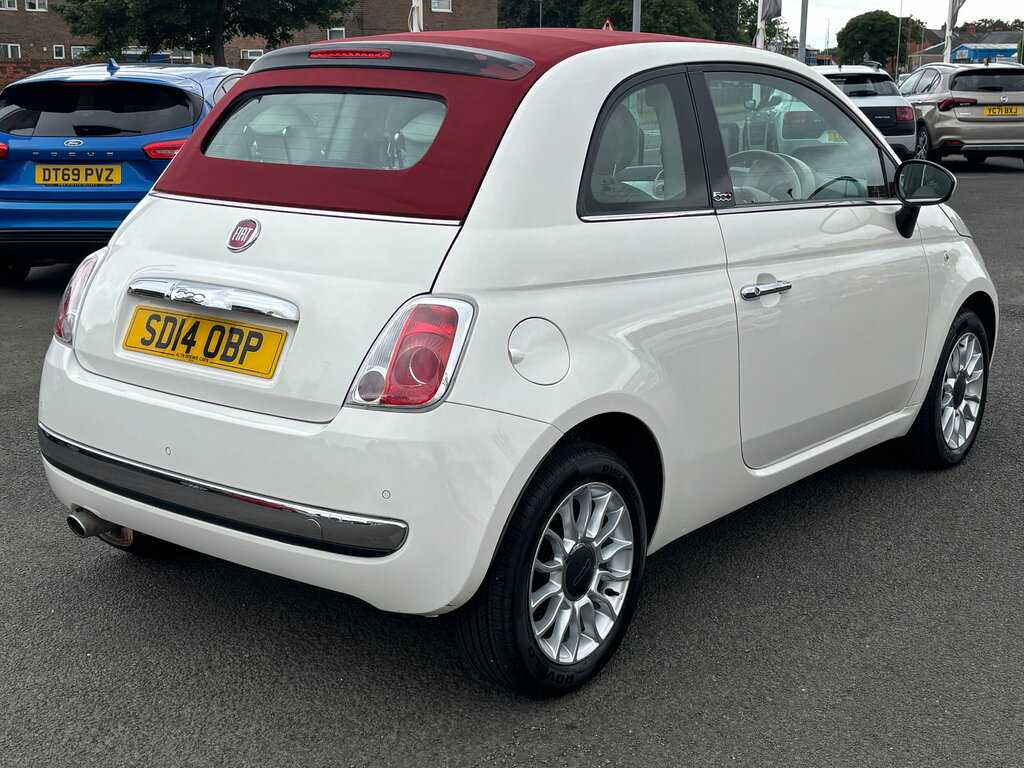 Fiat 500C 1.2 Lounge Convertible Euro 6 S White #5