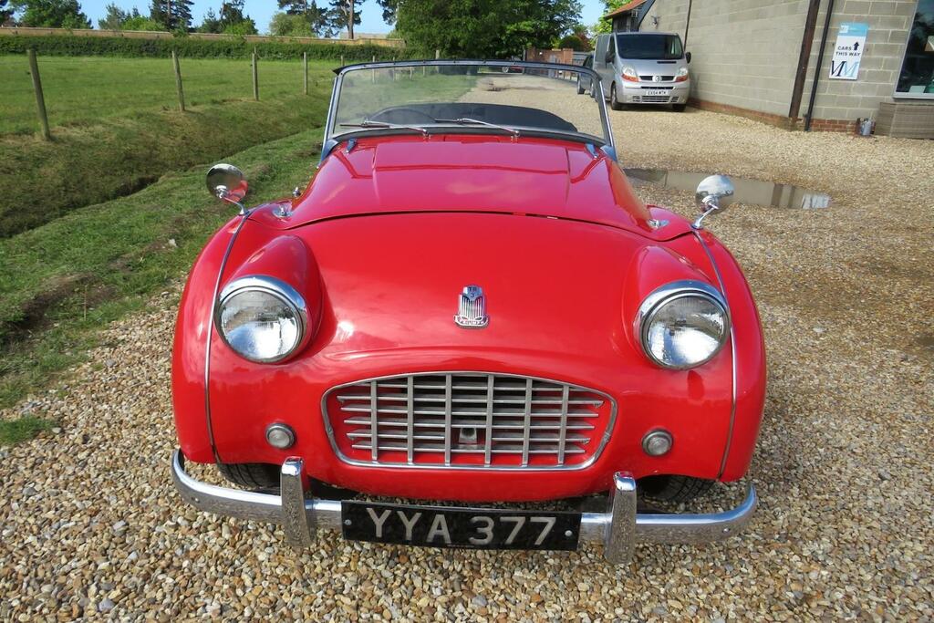 Triumph TR3 Front Disc Brakes And Working Overdrive Red