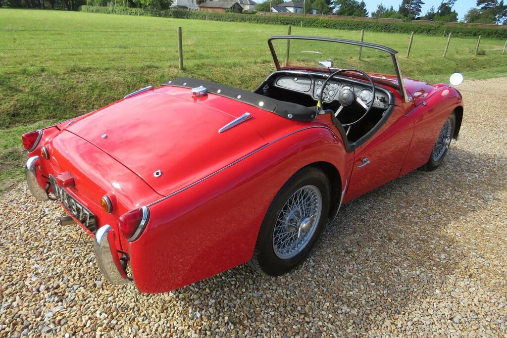 Triumph TR3 Front Disc Brakes And Working Overdrive Red #4