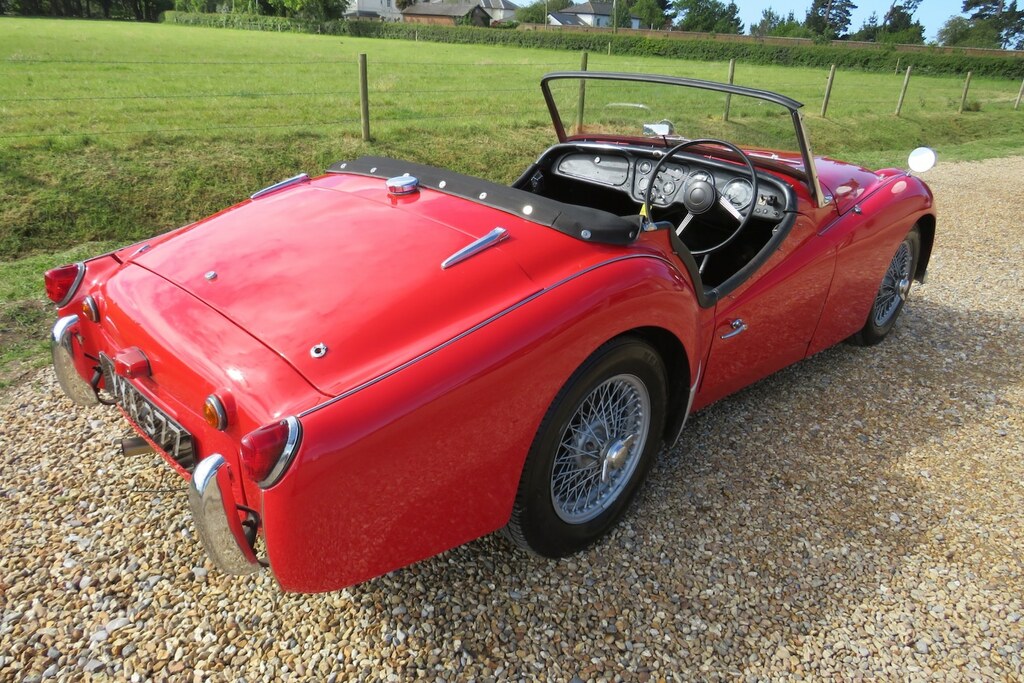 Triumph TR3 Front Disc Brakes And Working Overdrive Red #4