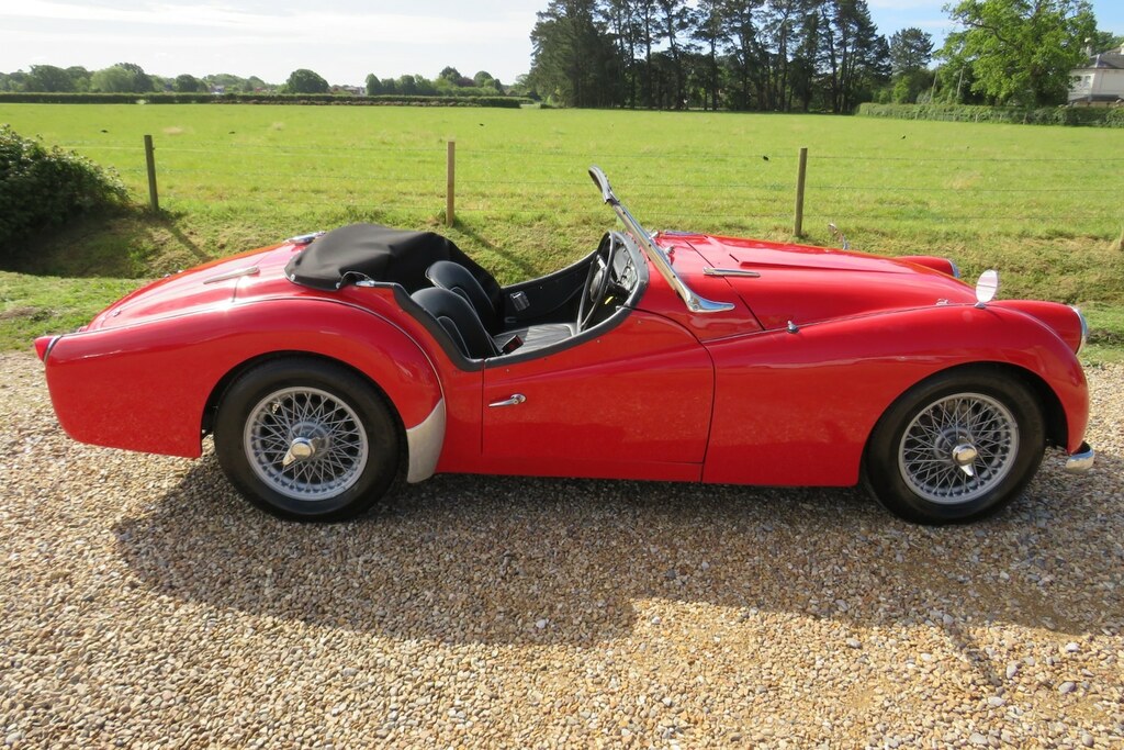 Triumph TR3 Front Disc Brakes And Working Overdrive Red #3