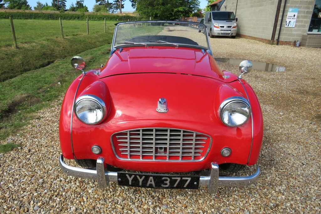 Triumph TR3 Front Disc Brakes And Working Overdrive Red #3