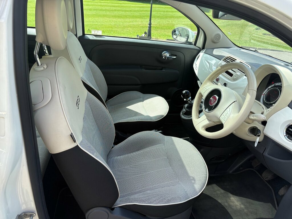 Fiat 500 1.2 Lounge Hatchback Euro 6 Ss White #6