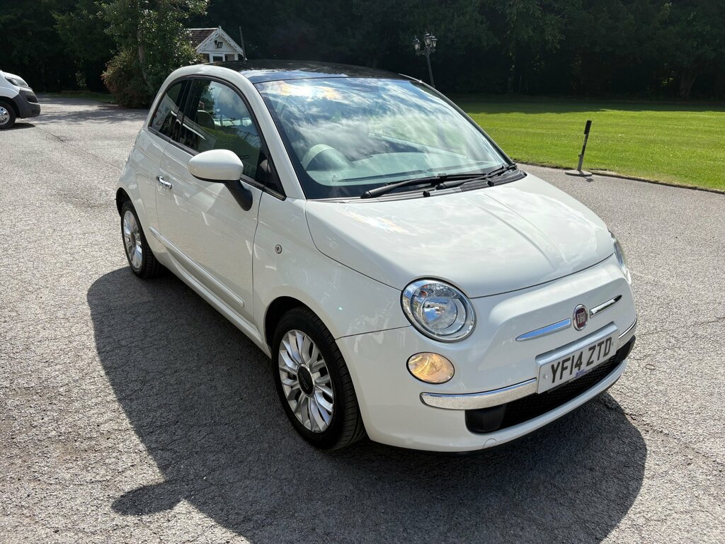 Fiat 500 1.2 Lounge Hatchback Euro 6 Ss White #5