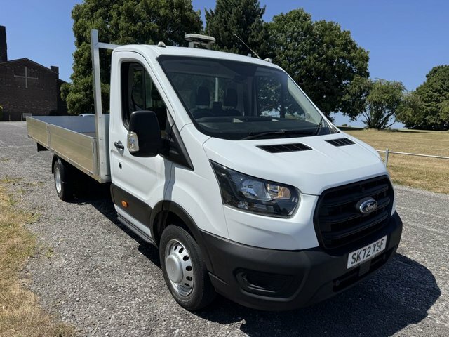 Ford Transit Custom 2.0 350 Leader 3.5T.lwb 17Ft 5M Dropside Eu 6Dr White
