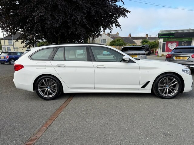 BMW 5 Series 520D M Sport Touring White #2