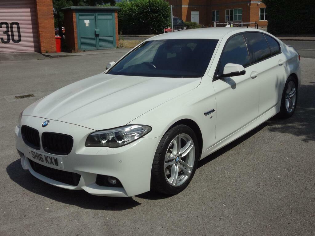 BMW 5 Series 2.0 520D M Sport Euro 6 S S White #4