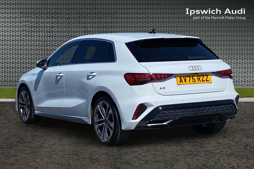 Audi A3 1.5 Tfsi 35 S Line Sportback S Tronic E AV75RZZ White #3