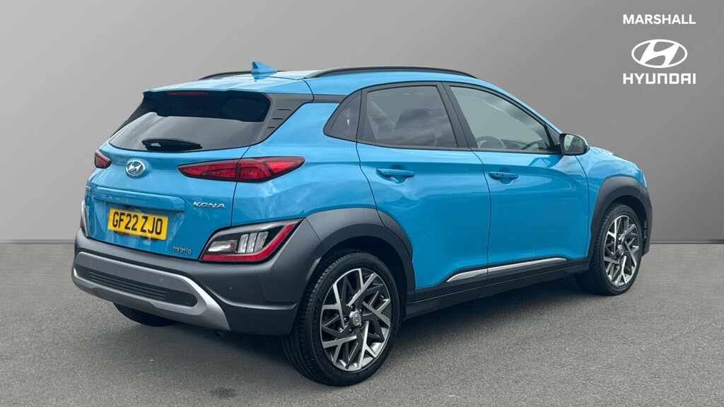 Hyundai Kona Kona 1.6 Gdi Hybrid Premium Dct GF22ZJO Blue #3