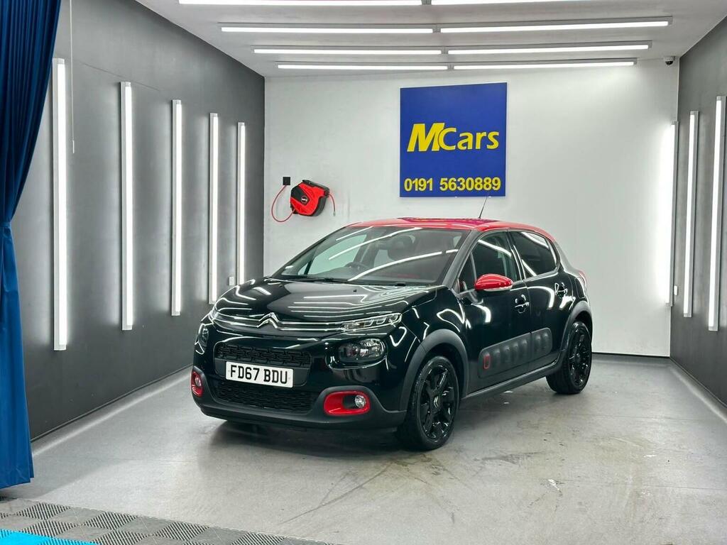 Citroen C3 Hatchback 1.2 Puretech Flair Euro 6 Ss 201 FD67BDU Black #2