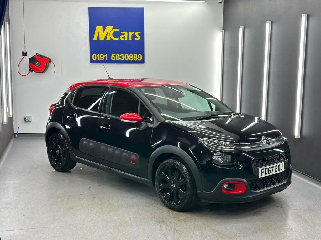 Citroen C3 Hatchback 1.2 Puretech Flair Euro 6 Ss 201 FD67BDU Black #4