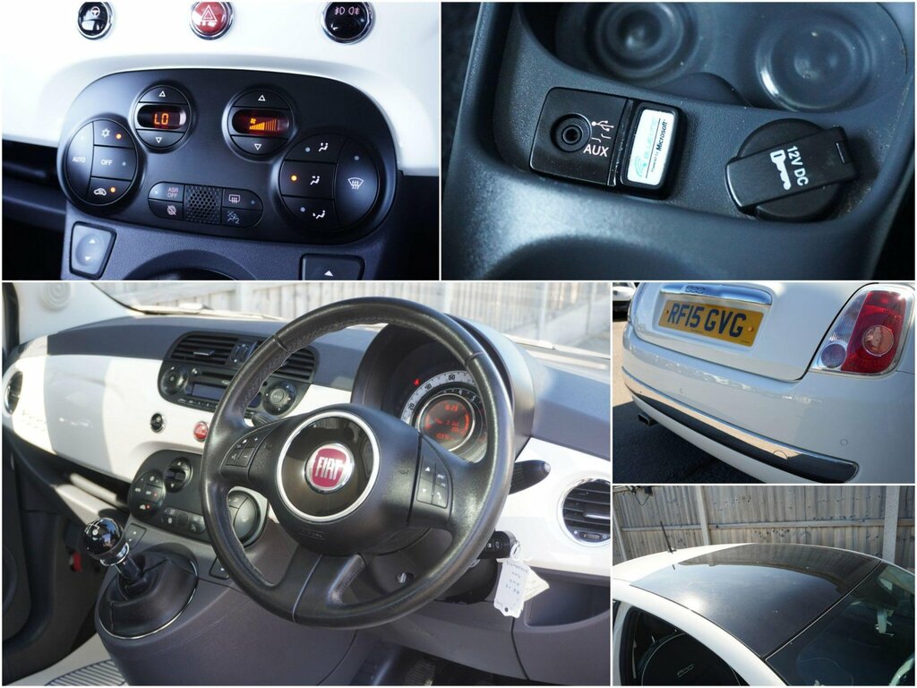 Fiat 500 1.2 Lounge Euro 6 Ss White #6