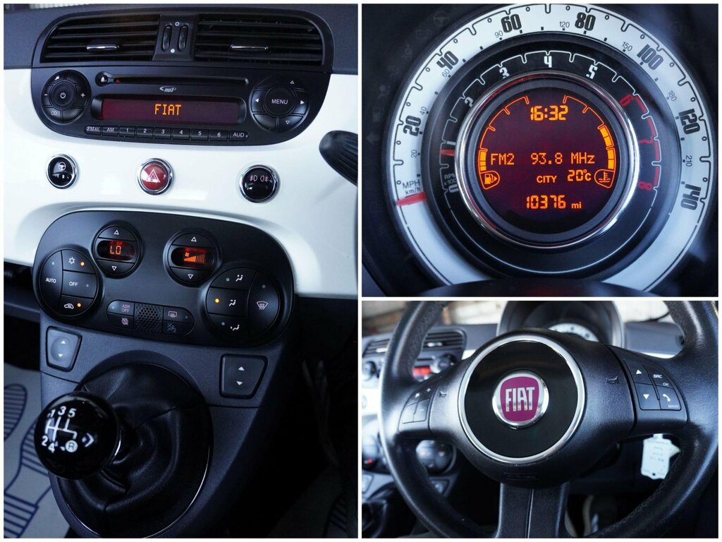 Fiat 500 1.2 Lounge Euro 6 Ss White #5