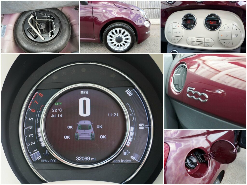 Fiat 500 1.2 Lounge Euro 6 Ss Red #5