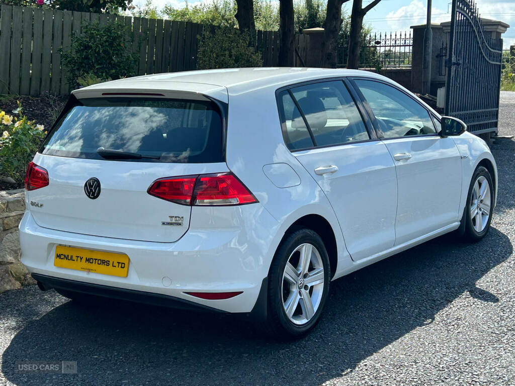 Volkswagen Golf 1.6 Tdi 110 Bluemotion VE65VRW White #3