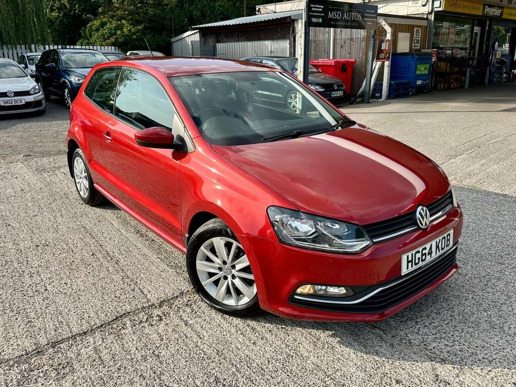 Volkswagen Polo 1.0 Bluemotion Tech Se Euro 6 Ss 2014 HG64KOB Red #2